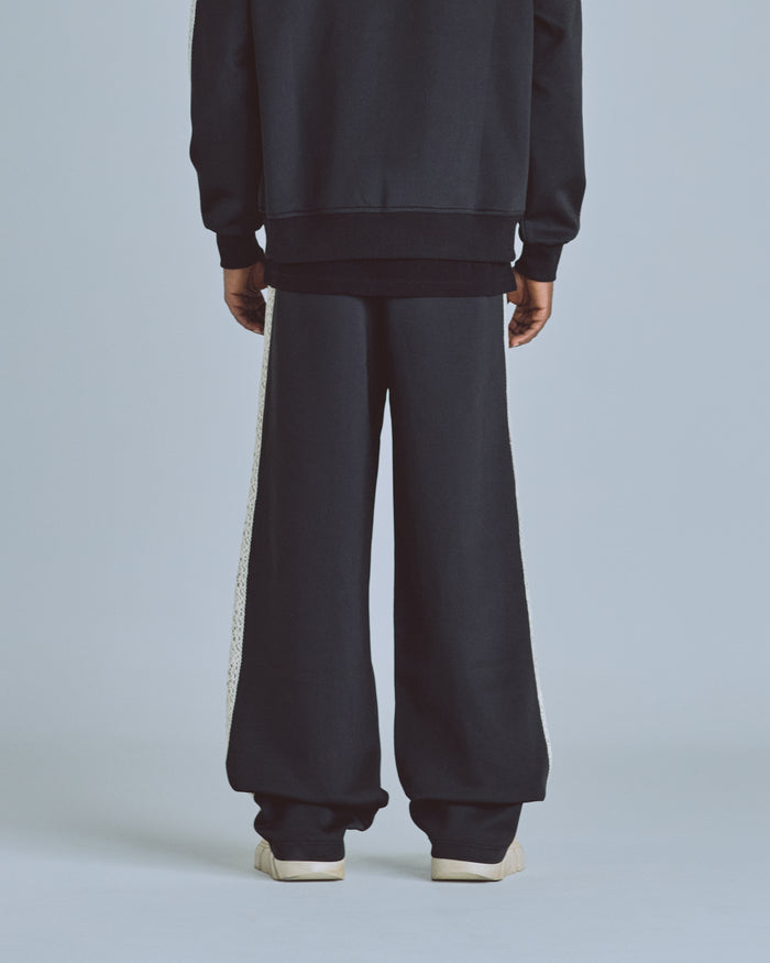 Basics Undgld Lace-panel Track Pants Black