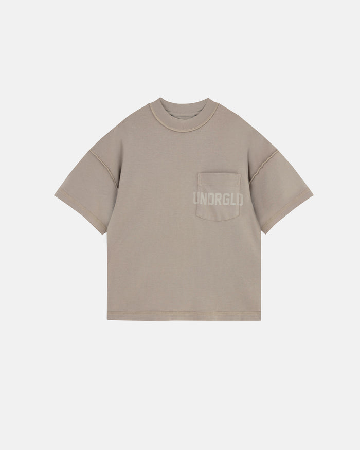 Basics UNDRGLD Boxy Fit Pocket Tshirt Light Brown