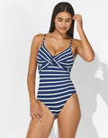 Bay Games Twist Front Swimsuit - Sea White - Simply Beach UK