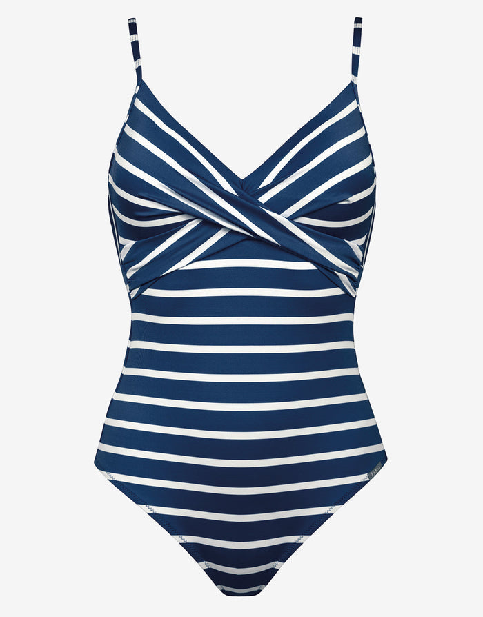Bay Games Twist Front Swimsuit - Sea White - Simply Beach UK