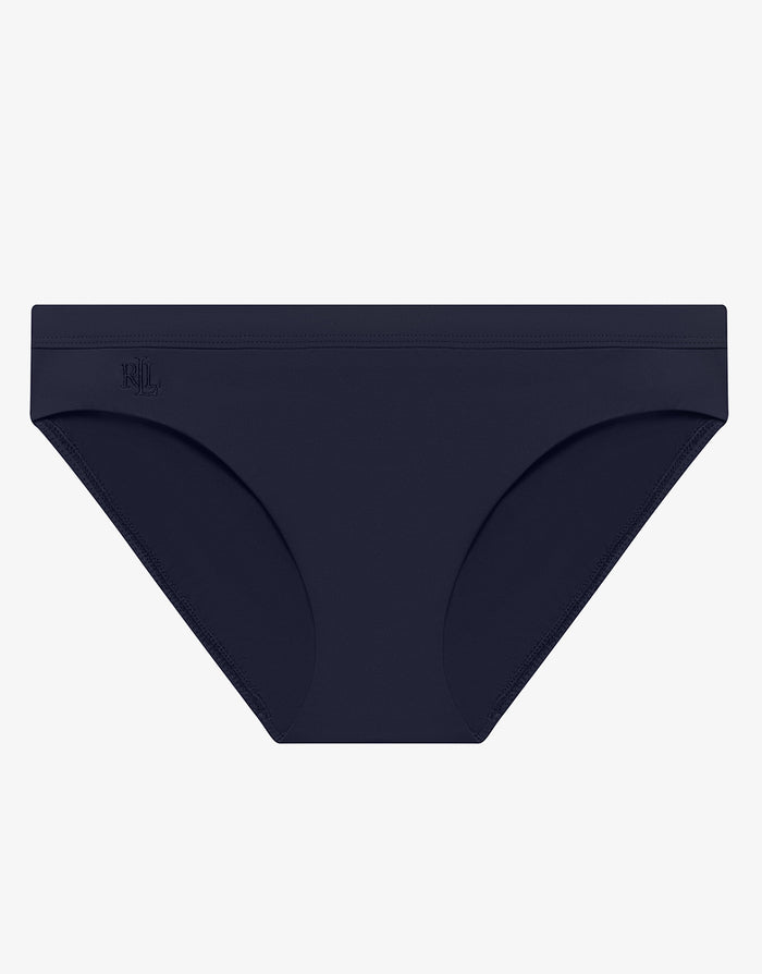 Lauren Ralph Lauren Beach Club Solids Band Hipster Bikini Pant - Dark Navy - Simply Beach UK