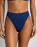 Lauren Ralph Lauren Beach Club Solids High Leg Bikini Pant - Blue Saturn - Simply Beach UK