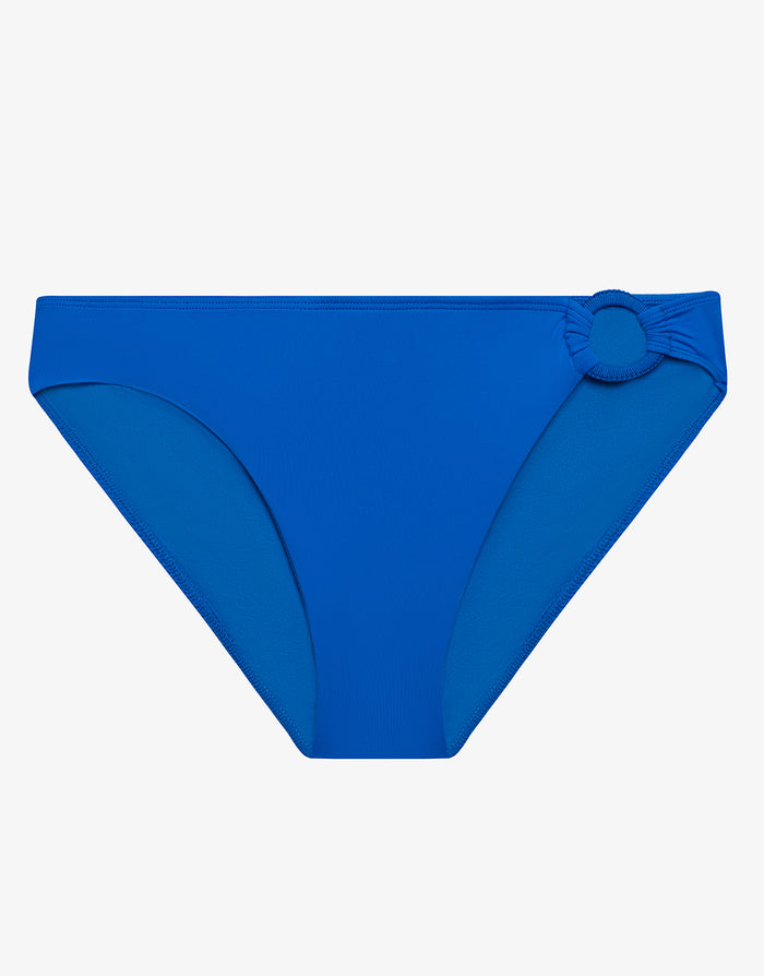 Lauren Ralph Lauren Beach Club Solids Macrame Ring Bikini Pant - Electric Blue - Simply Beach UK