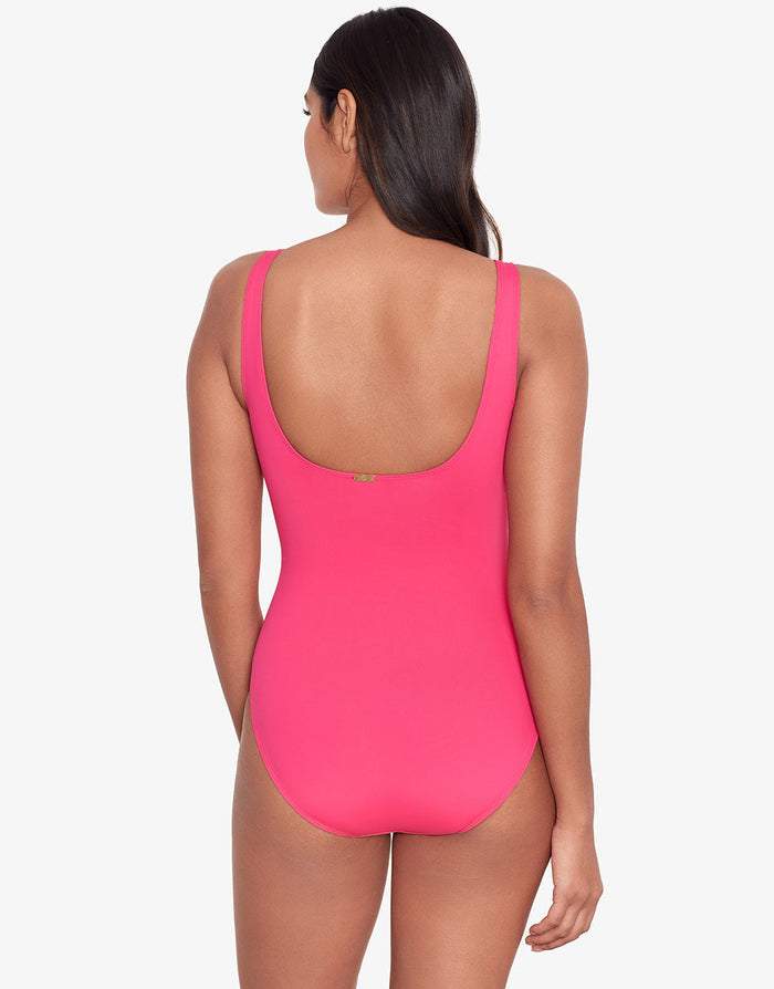Beach Club Solids Ring OTS Swimsuit - Passionfruit - Simply Beach UK