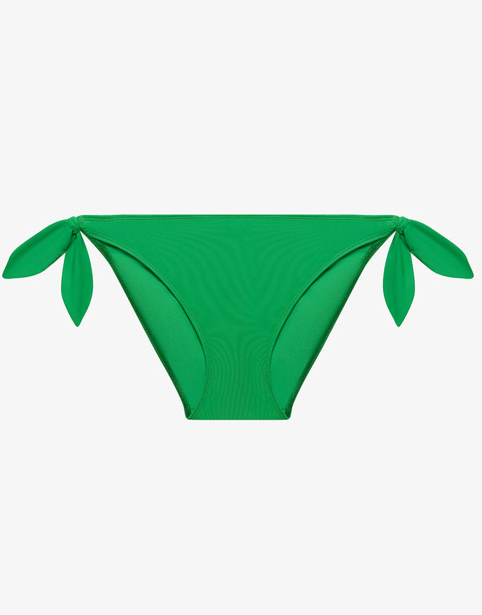Lauren Ralph Lauren Beach Club Solids Side Tie Scoop Hipster Bikini Pant - Palm Green - Simply Beach UK