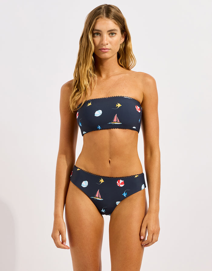 Seafolly Beach Club Tube Bikini Top - True Navy - Simply Beach UK