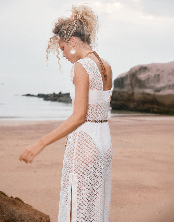 Seafolly Beach Edit Lace Cover Up - White - Simply Beach UK