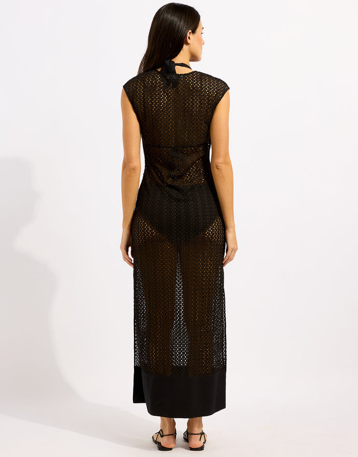 Seafolly Beach Edit Maxi Tank Dress - Black - Simply Beach UK