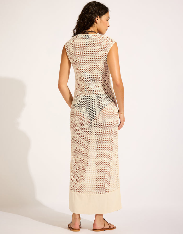 Seafolly Beach Edit Maxi Tank Dress - Ecru - Simply Beach UK