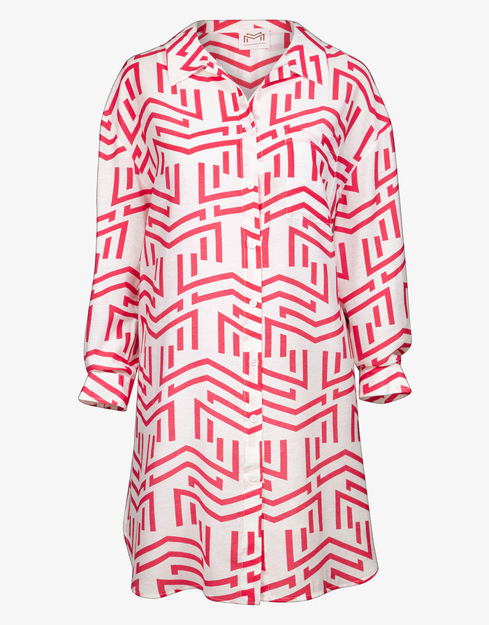 Beach Shirt - White Flame - Simply Beach UK