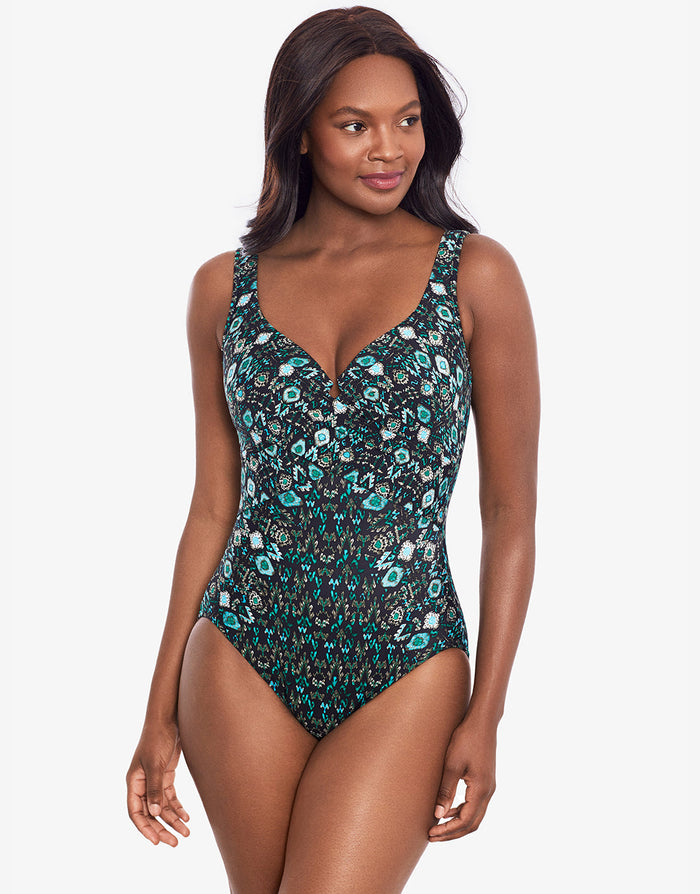 Bijoux Criss-Cross Escape Swimsuit - Green - Simply Beach UK