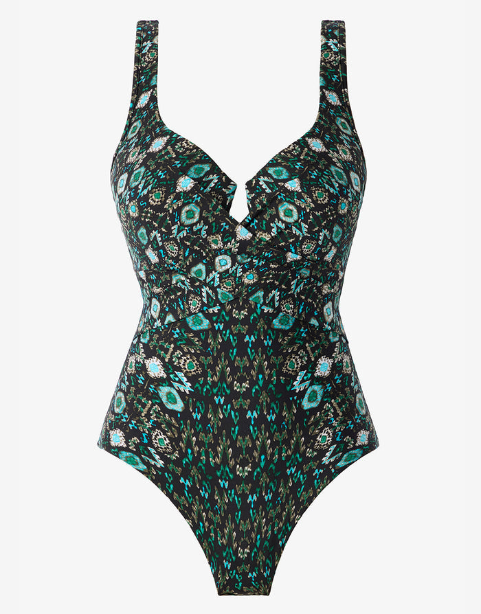 Bijoux Criss-Cross Escape Swimsuit - Green - Simply Beach UK