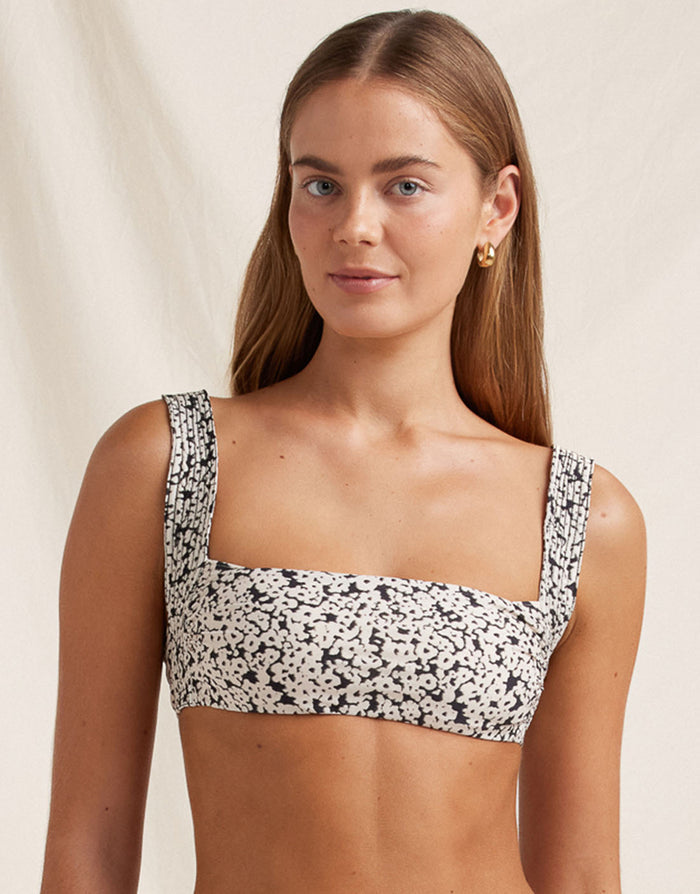 Bisou Vacances Crop Bikini Top - Ditsy Floral - Simply Beach UK