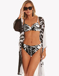 Black and White Underwired Bikini Set - Simply Beach UK