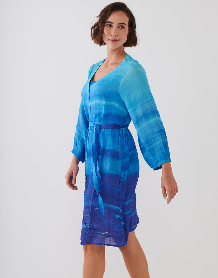Charmline Blue Symphony Beach Shirt - Aqua Flow - Simply Beach UK