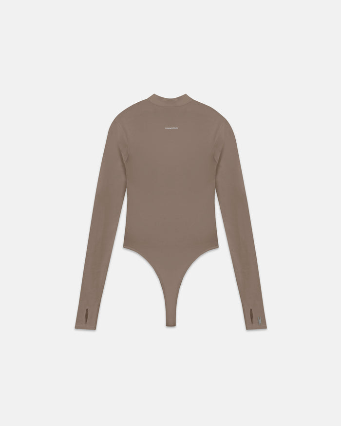 Body Line Undergold Studio Turtleneck Bodysuit Brown