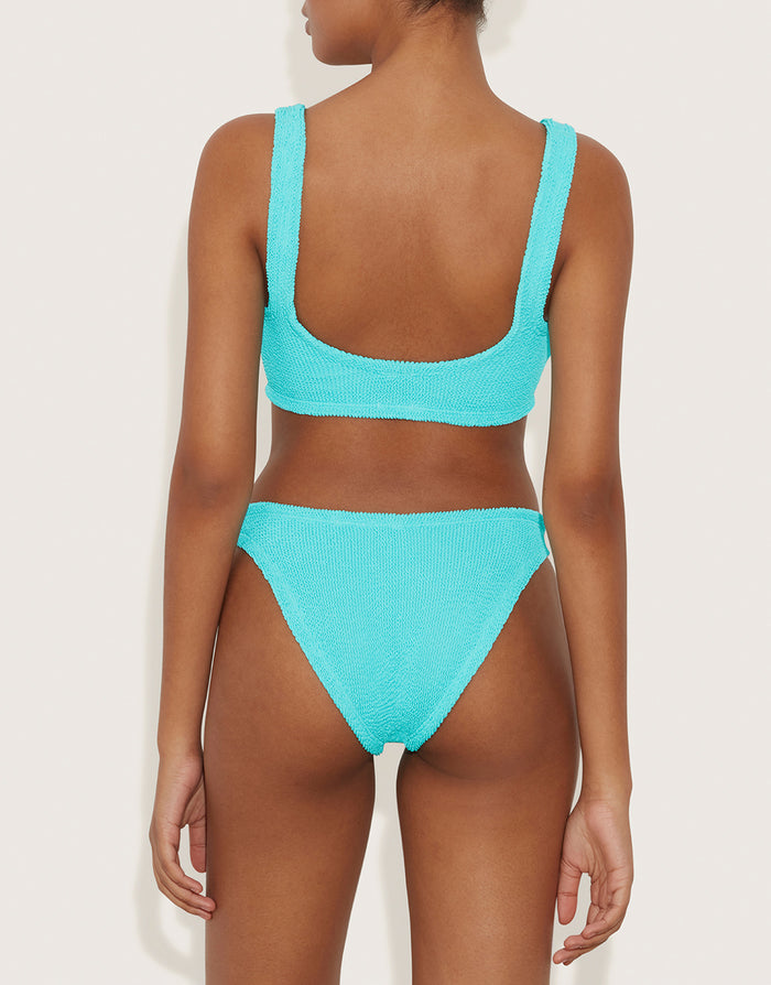 Hunza G Bonnie Bikini Set - Aqua - Simply Beach UK