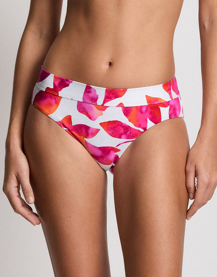 Lauren Ralph Lauren Bougainvillea Floral Classic Band Hipster Bikini Pant - Multi - Simply Beach UK