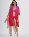Brasil Midi Beach Shirt - Flower Pink - Simply Beach UK
