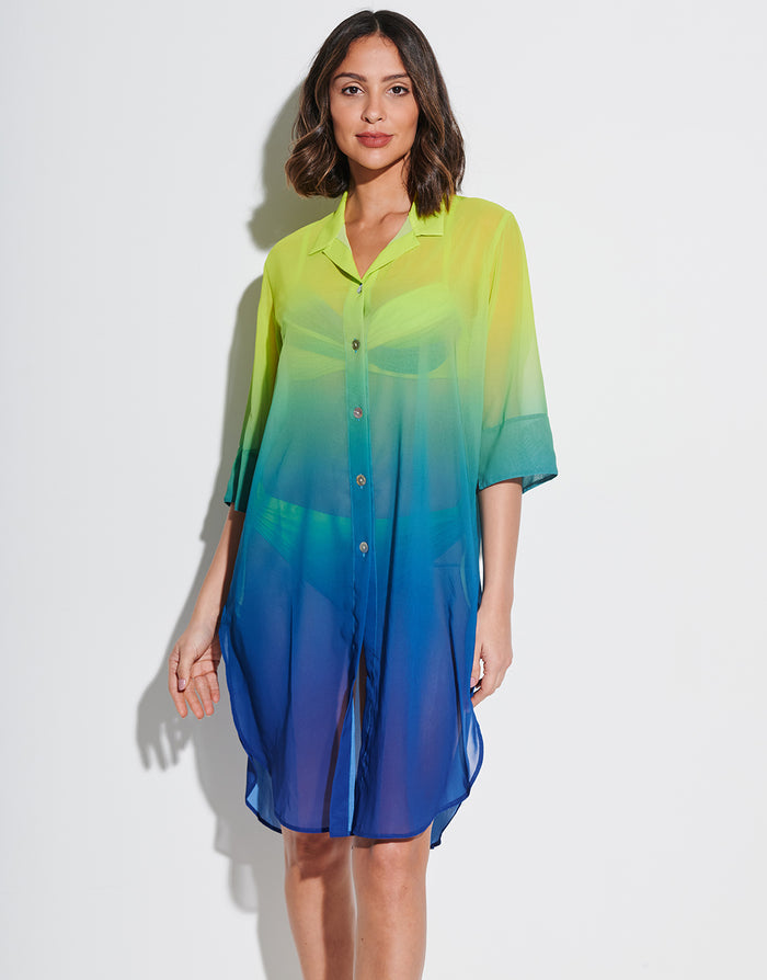 Roidal Brasil Midi Beach Shirt - Lima - Simply Beach UK
