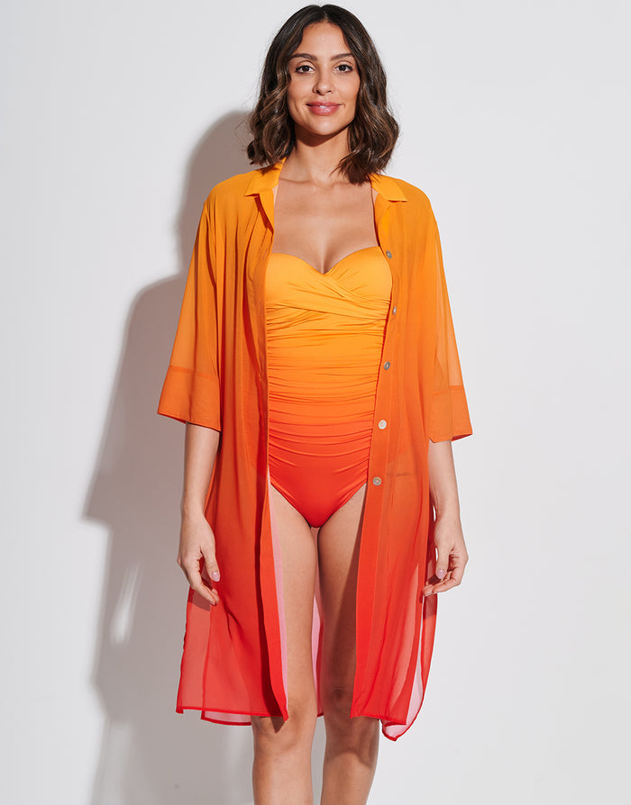 Brasil Midi Beach Shirt - Oro - Simply Beach UK