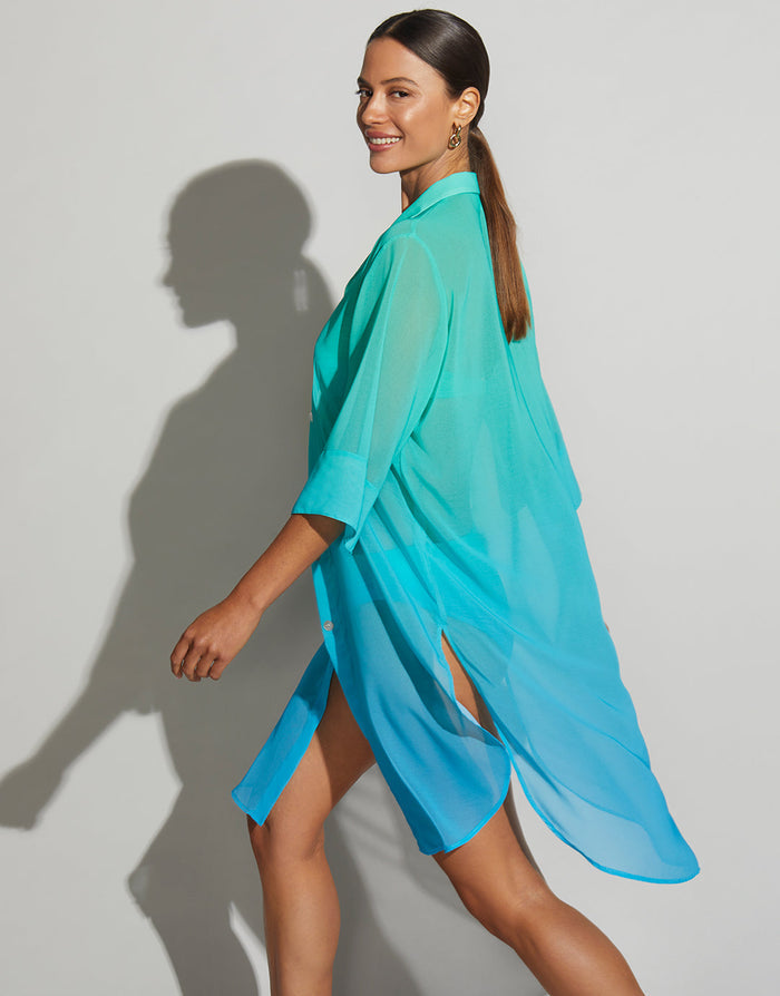 Roidal Brasil Mini Beach Shirt - Menta - Simply Beach UK