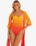 Brasil Ruched Twist Bandeau Swimsuit - Oro - Simply Beach UK