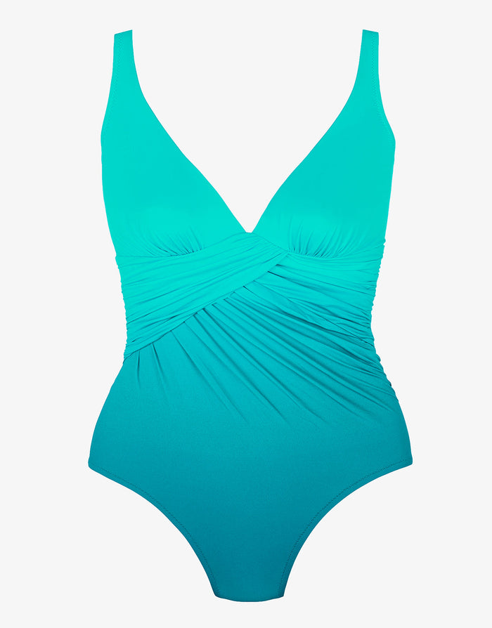 Roidal Brasil Twist Front Gathered Swimsuit - Menta - Simply Beach UK