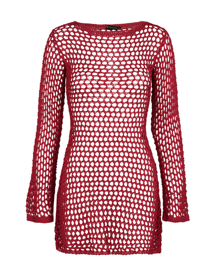 ViX Paula Hermanny Burgeon Belle Short Cover Up - Red - Simply Beach UK