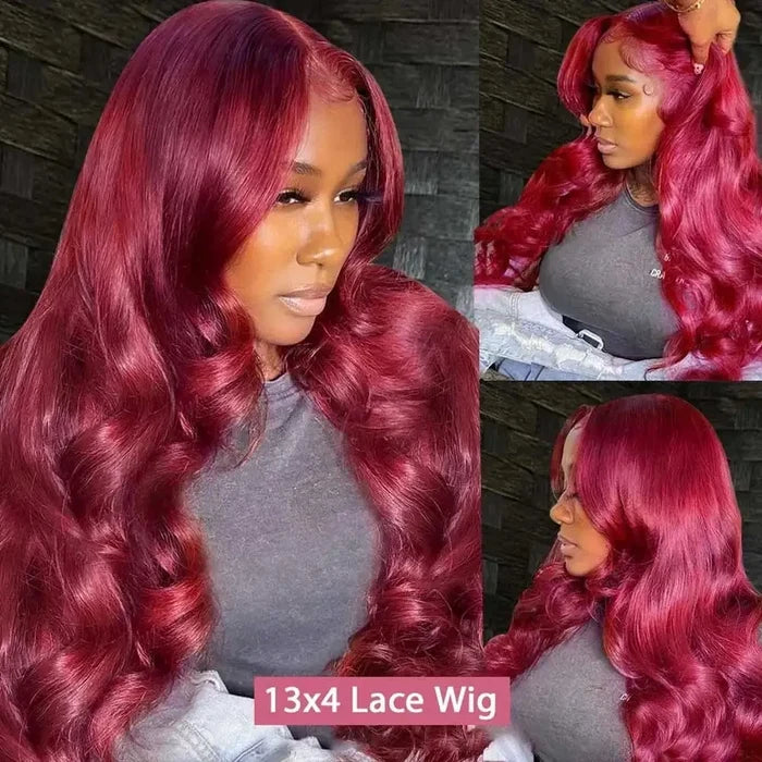 Burgundy Body Wave Human Hair Wig