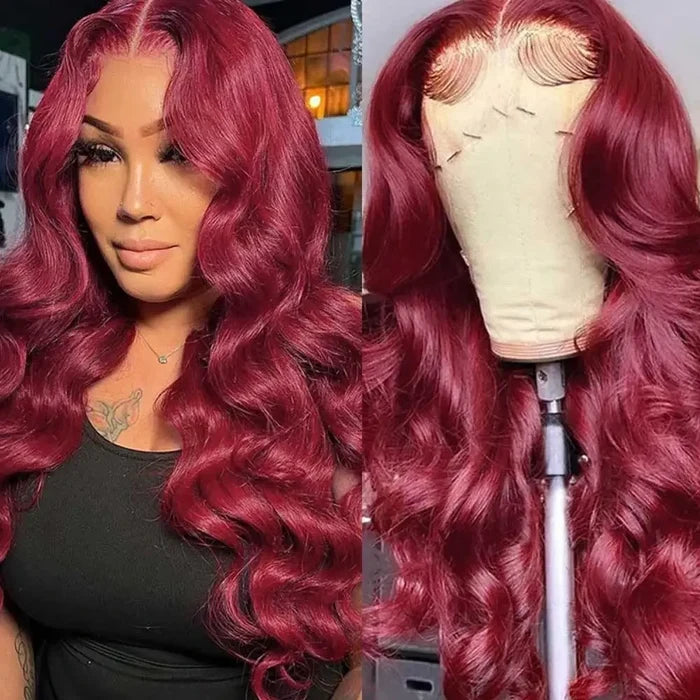 Burgundy Body Wave Human Hair Wig