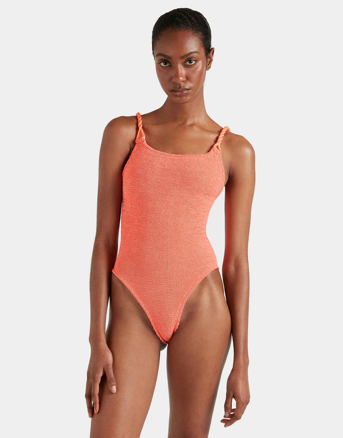 Camille Swimsuit - Metallic Coral