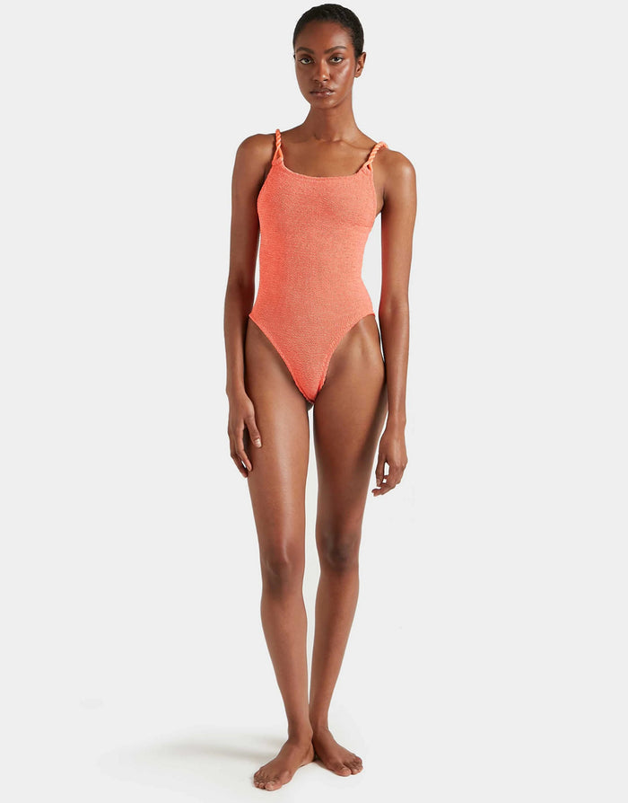 Camille Swimsuit - Metallic Coral
