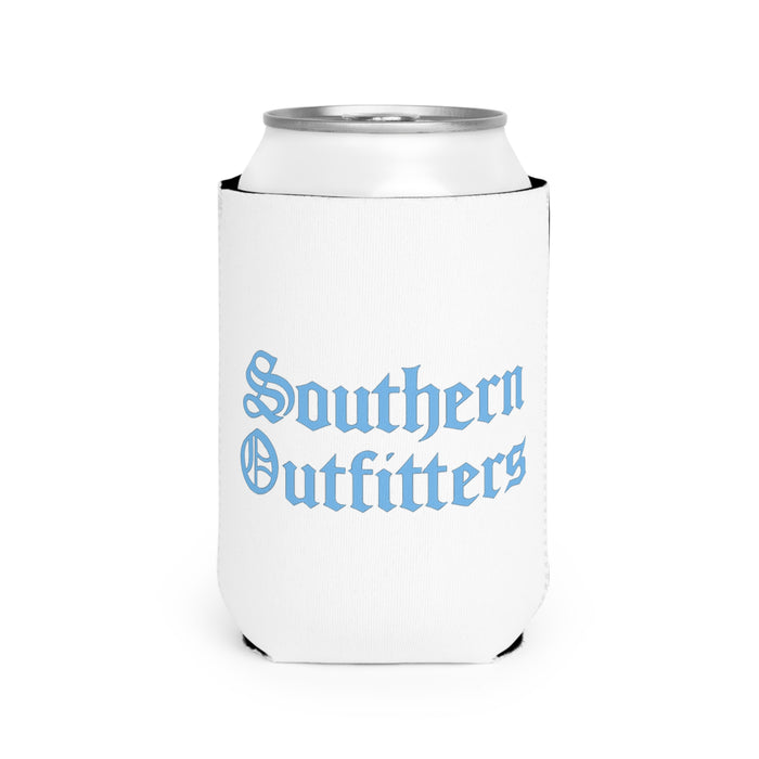 Can Cooler Sleeve — "Southern Outfitters" Blue Gothic Logo