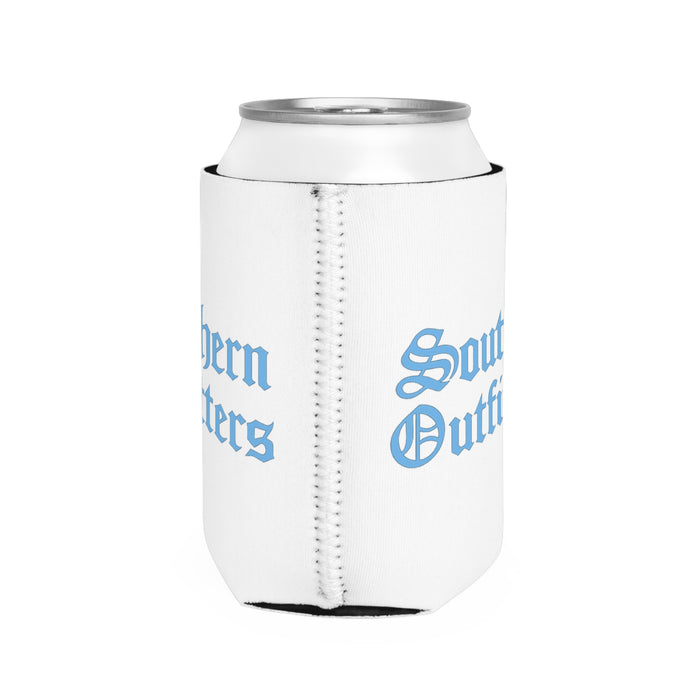 Can Cooler Sleeve — "Southern Outfitters" Blue Gothic Logo