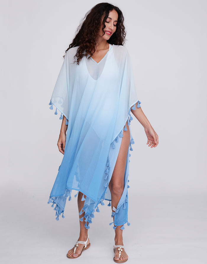 Cannes Kaftan - Blue - Simply Beach UK