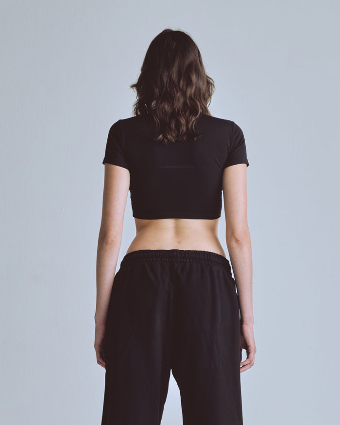 Capsule Blessed Are You Baby Tee Black