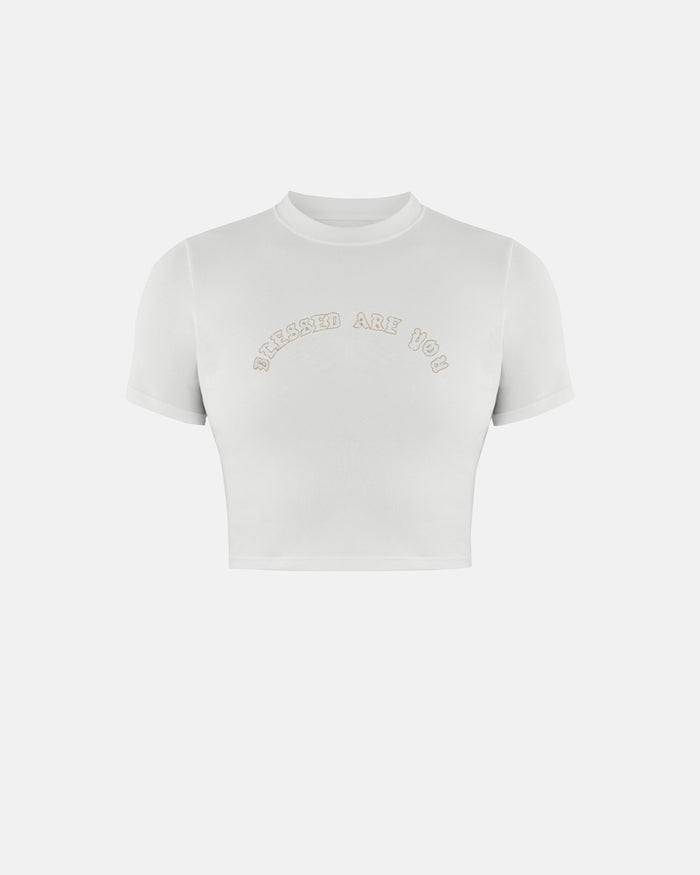 Capsule Blessed Are You Baby Tee White