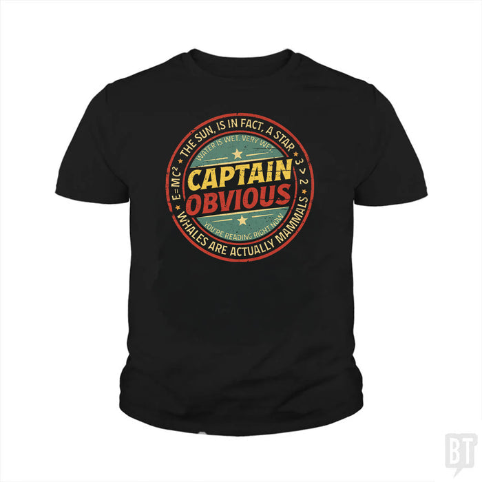 Captain Obvious Kids Shirt