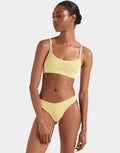 Hunza G Cassie Beaded Bikini Set - Butter - Simply Beach UK
