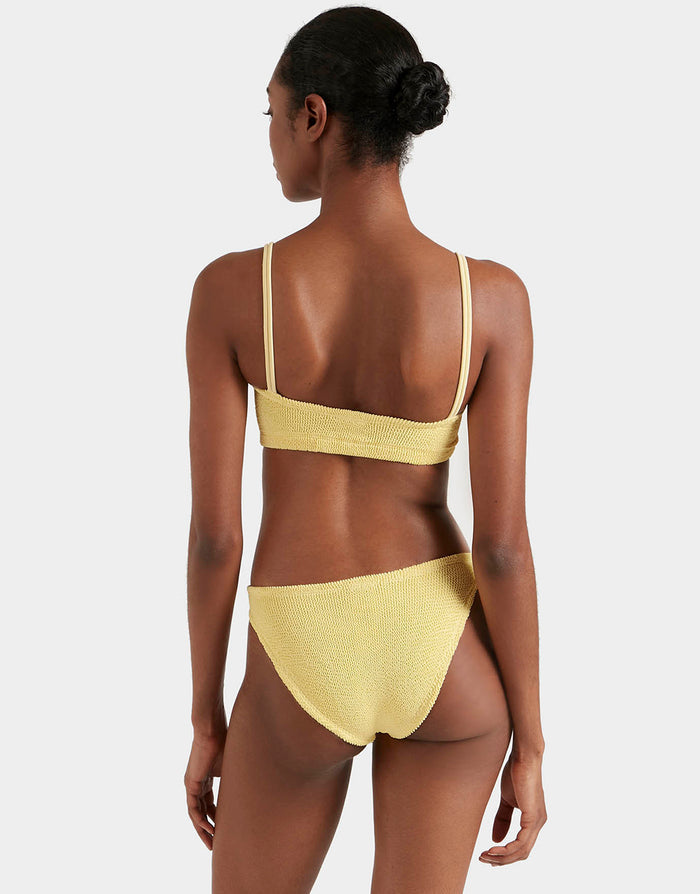 Hunza G Cassie Beaded Bikini Set - Butter - Simply Beach UK