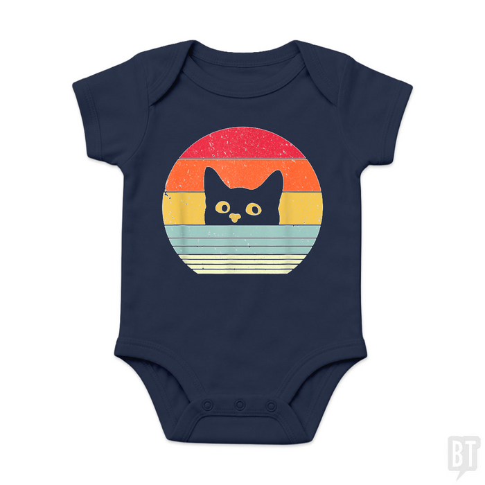 Cat Retro Style Baby One-Piece