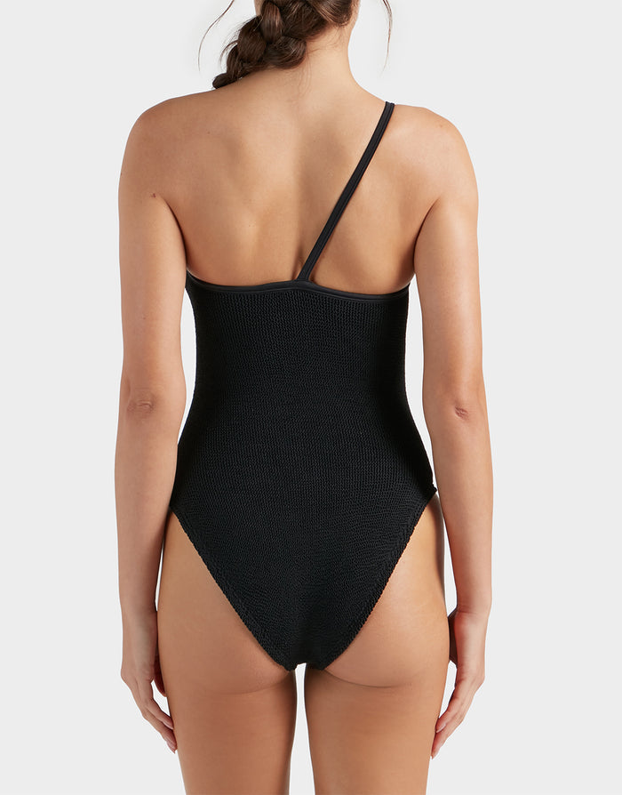 Clara Swimsuit With Gold Hoop - Black
