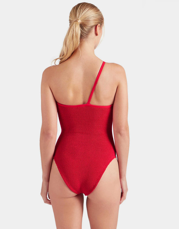 Clara Swimsuit With Gold Hoop - Red