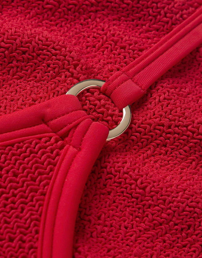 Clara Swimsuit With Gold Hoop - Red