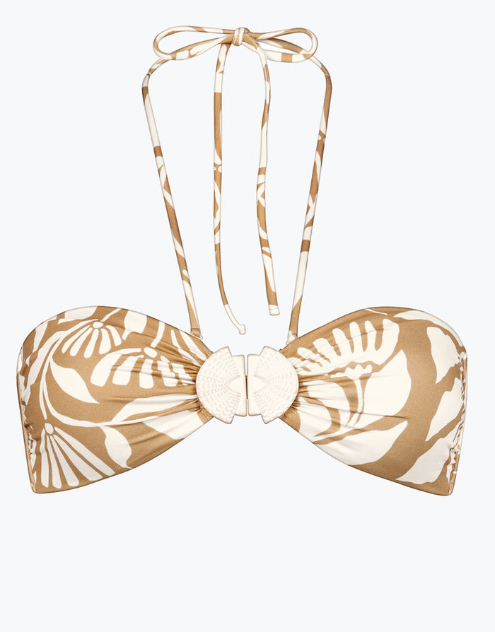 Watercult Coastal Bohemia Bandeau Bikini Top - Sand Cotton - Simply Beach UK