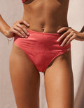 Watercult Coastal Daydream High Rise Bikini Pant - Coral Sunset - Simply Beach UK