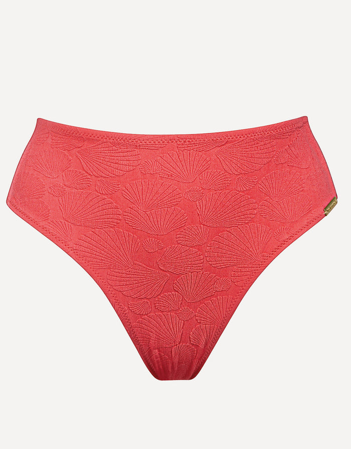 Watercult Coastal Daydream High Rise Bikini Pant - Coral Sunset - Simply Beach UK