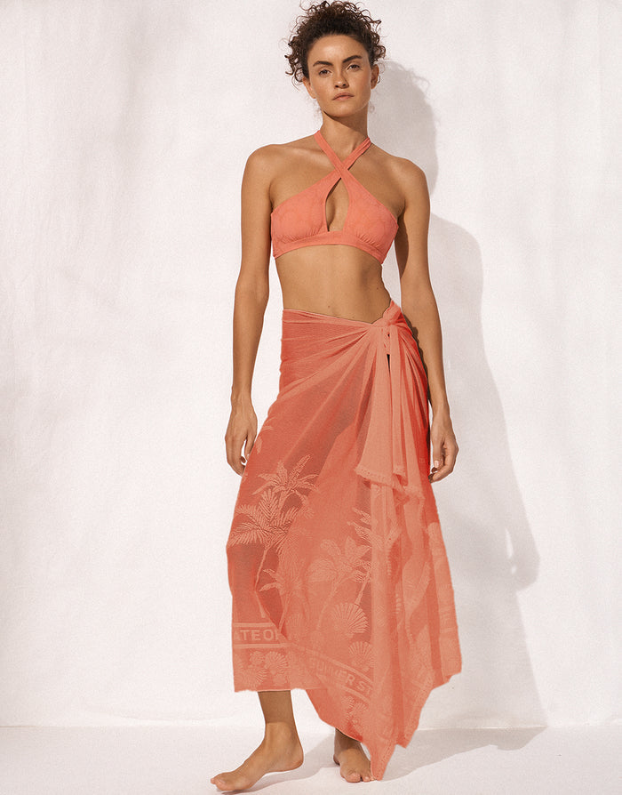 Watercult Coastal Daydream Pareo - Coral Sunset - Simply Beach UK
