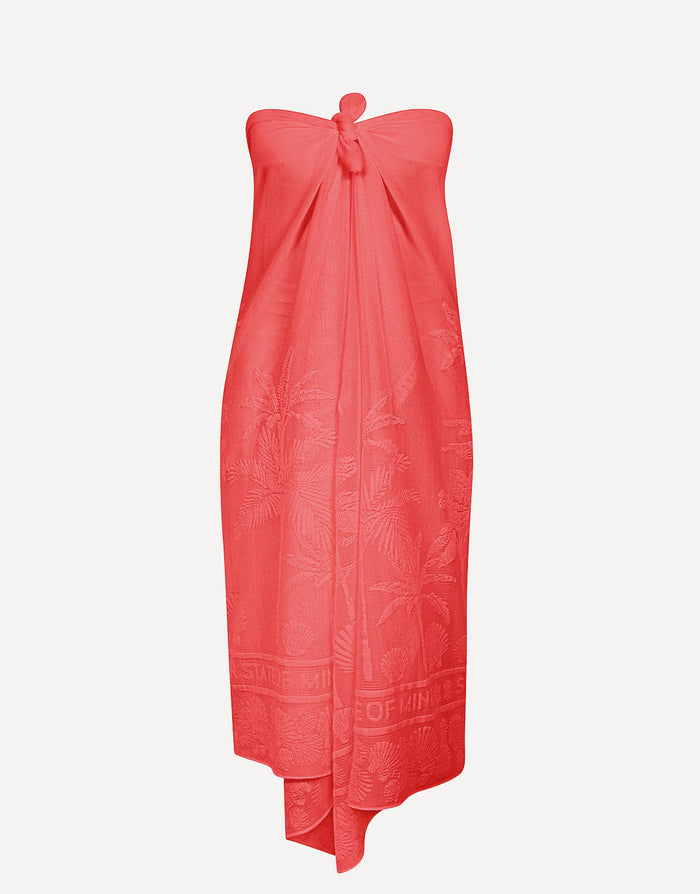 Watercult Coastal Daydream Pareo - Coral Sunset - Simply Beach UK